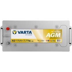 Truck battery Varta A2 12V 170Ah 1000A - top view