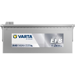 Truck battery Varta A40 12V 140Ah 800A - front view