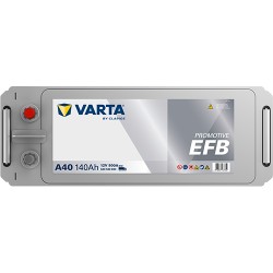 Truck battery Varta A40 12V 140Ah 800A - top view