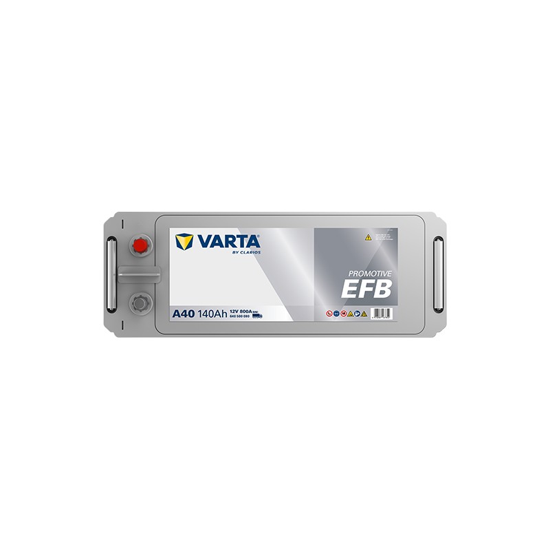Bateria de camião Varta A40 12V 140Ah 800A - vista superior