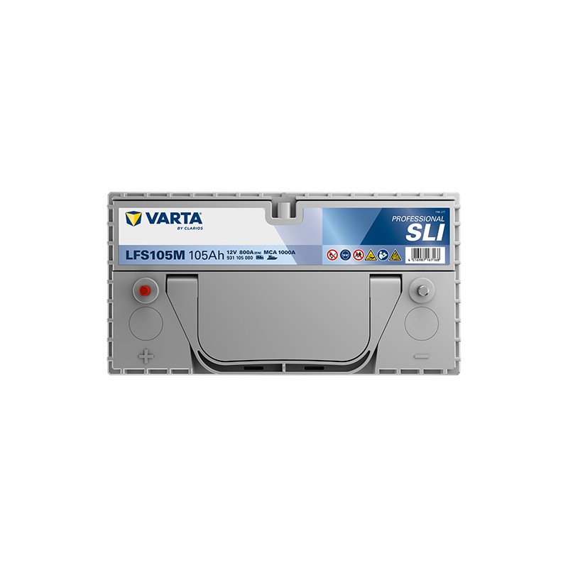 Marine battery Varta LFS105M 12V 105Ah 800A - top view
