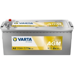 LKW-Batterie Varta A2 12V 170Ah 1000A - Front- und Draufsicht