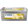 Bateria de camião Varta A2 12V 170Ah 1000A - vista frontal e superior