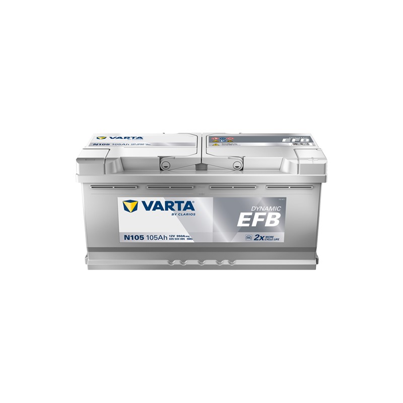 Batería Start-Stop Varta N105 12V 105Ah 950A - vista frontal