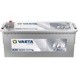 Truck battery Varta A40 12V 140Ah 800A - front and top view
