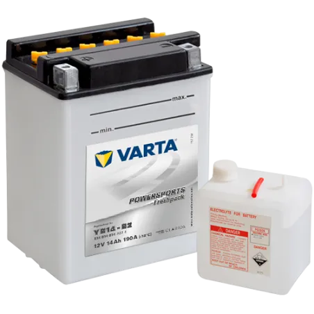 Battery Varta YB14-B2 514014014 14Ah 190A 12V Powersports Freshpack VARTA - 1