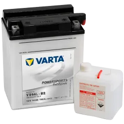 Battery Varta YB14L-B2 514013014 14Ah 190A 12V Powersports Freshpack VARTA - 1