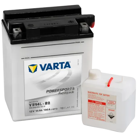 Battery Varta YB14L-B2 514013014 14Ah 190A 12V Powersports Freshpack VARTA - 1