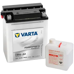 Battery Varta YB14-A2 514012014 14Ah 190A 12V Powersports Freshpack VARTA - 1