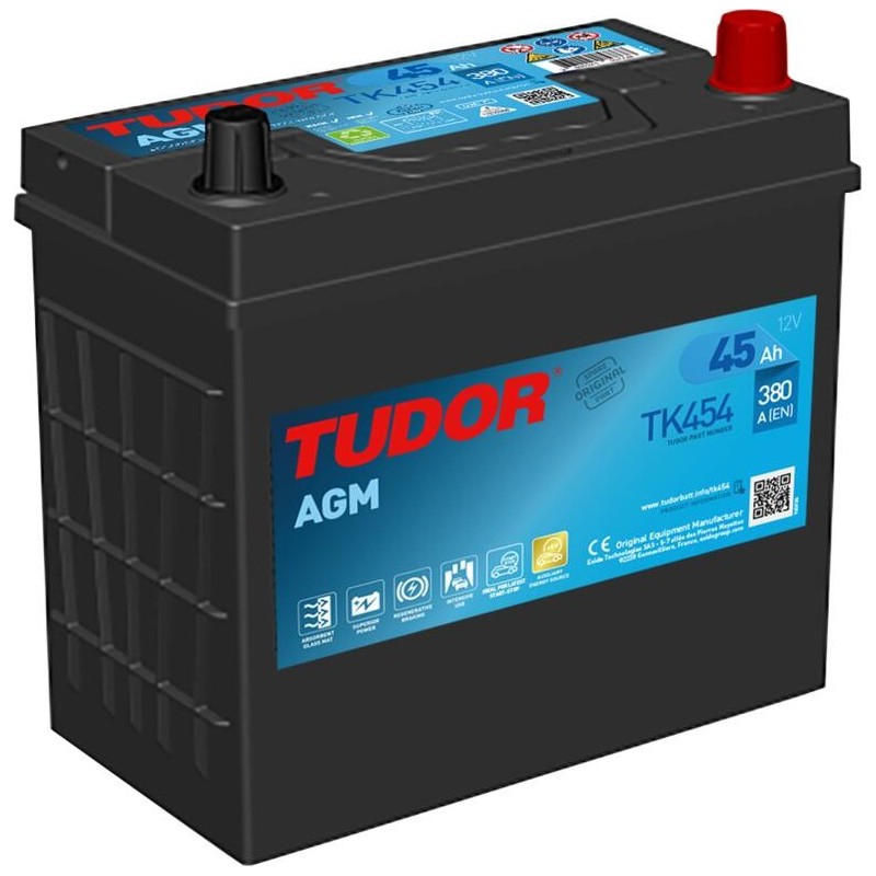 Zusatzbatterie AGM Tudor TK454 12V 45Ah 380A - 1