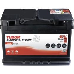 Marine battery EFB Tudor TZ600 12V 70Ah 760A - 1
