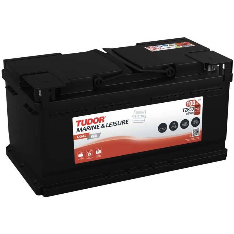 Batteria nautica EFB Tudor TZ850 12V 100Ah 900A - 1