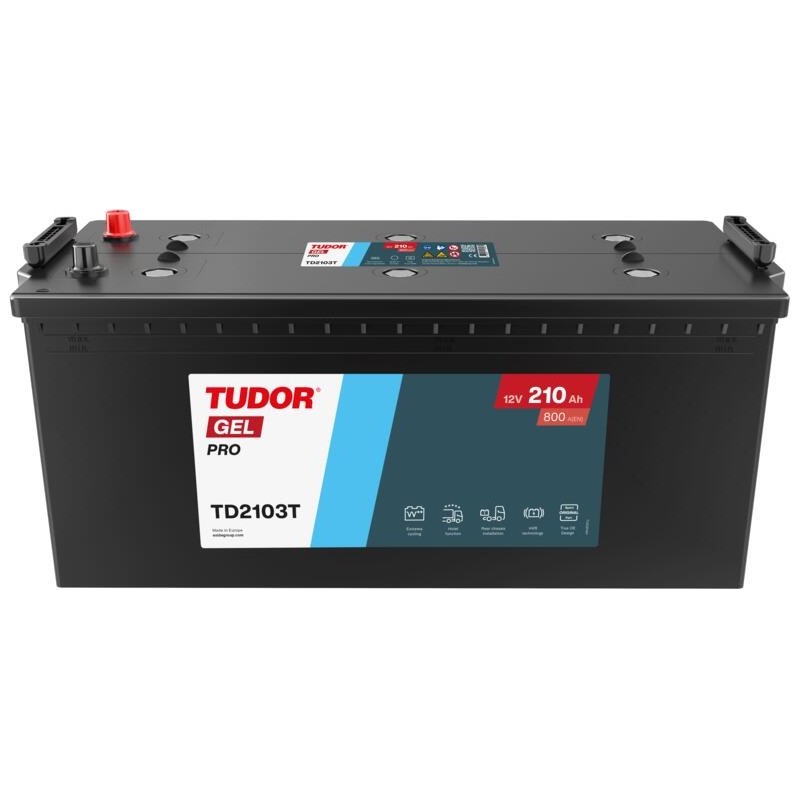 Batteria camion GEL Tudor TD2103T 12V 210Ah 800A - 1