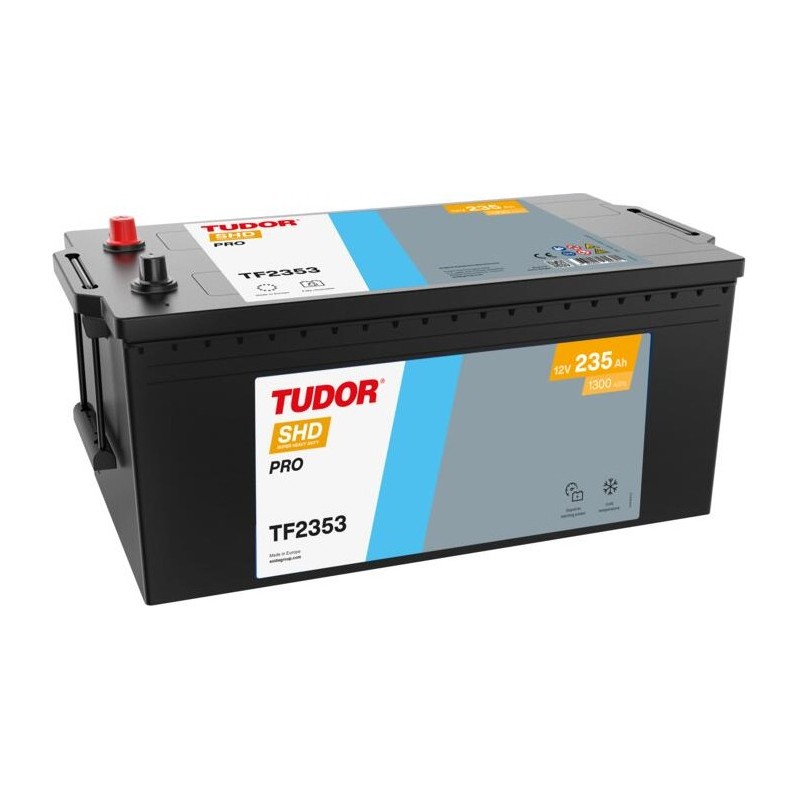Batteria camion Tudor TF2353+ 12V 235Ah 1300A - 1