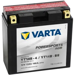Varta YT14B-4,YT14B-BS 512903013. Bateria de motocicleta Varta 12Ah 12V
