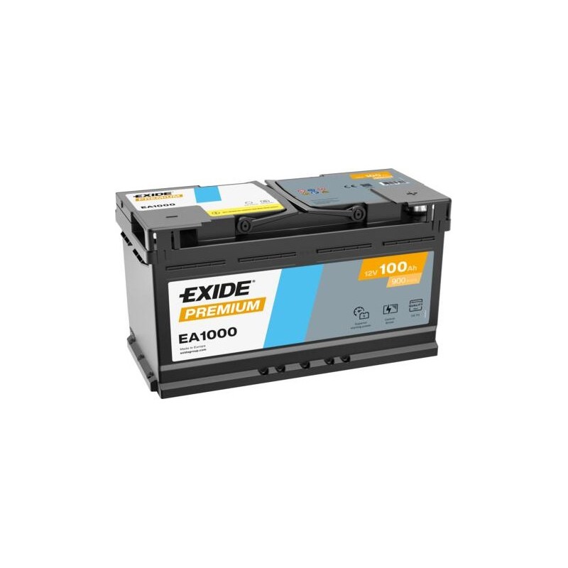 Car battery Exide EA1000 12V 100Ah 900A - 1