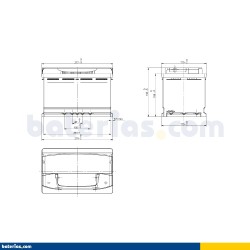 Car battery Exide EA770 12V 77Ah 760A - 2