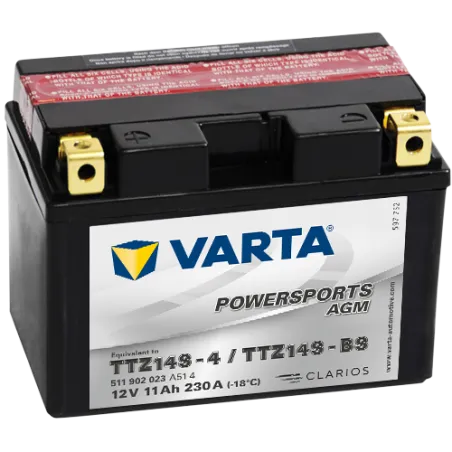 Batería Varta 511902023 11Ah 230A 12V Powersports Agm VARTA - 1