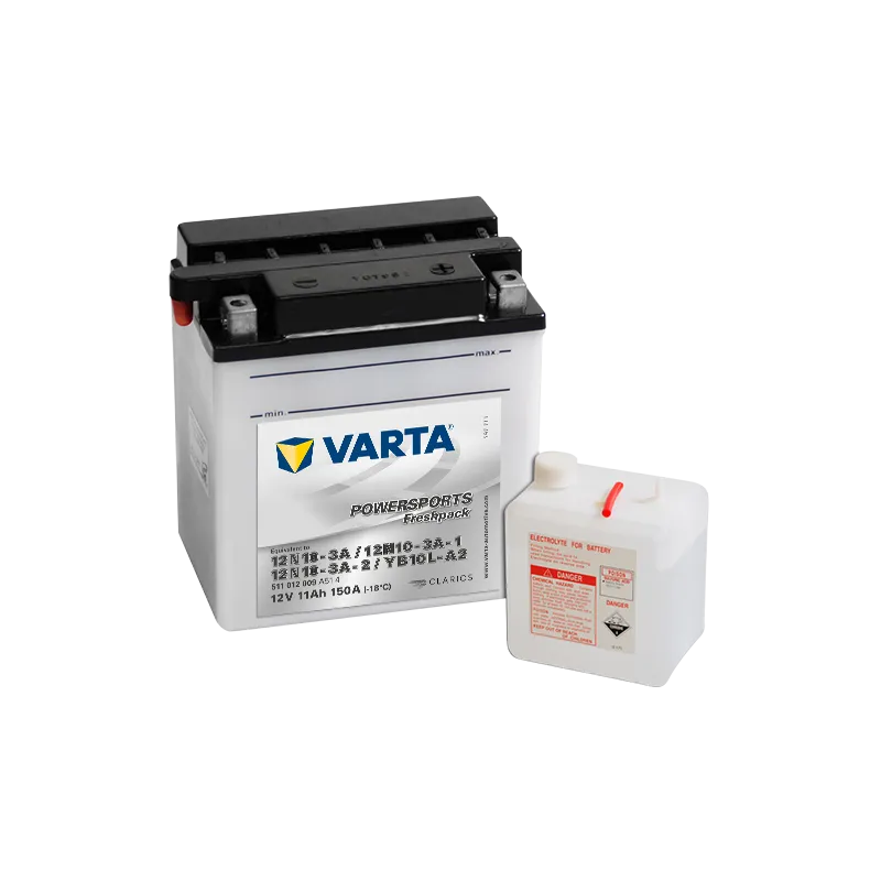 Battery Varta 511012009 11Ah 150A 12V Powersports Freshpack VARTA - 1