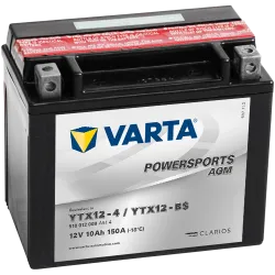 Varta YTX12-4,YTX12-BS 510012009. Motorradbatterie Varta 10Ah 12V