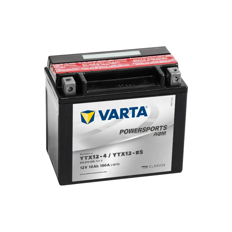 BATERIA Varta YTX12-4,YTX12-BS VARTA 510012009 10Ah 150A 12V VARTA - 1