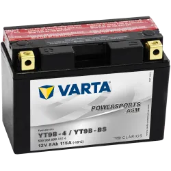 Varta YT9B-4,YT9B-BS 509902008. Bateria de motocicleta Varta 8Ah 12V