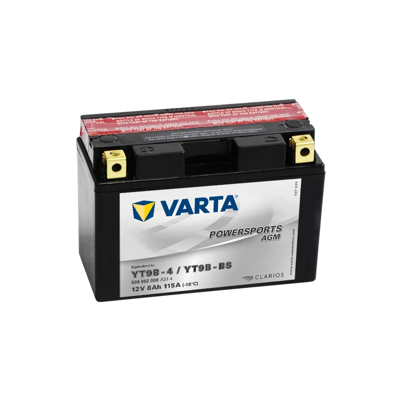 Varta YT9B-4,YT9B-BS 509902008. Motorcycle battery Varta 8Ah 12V