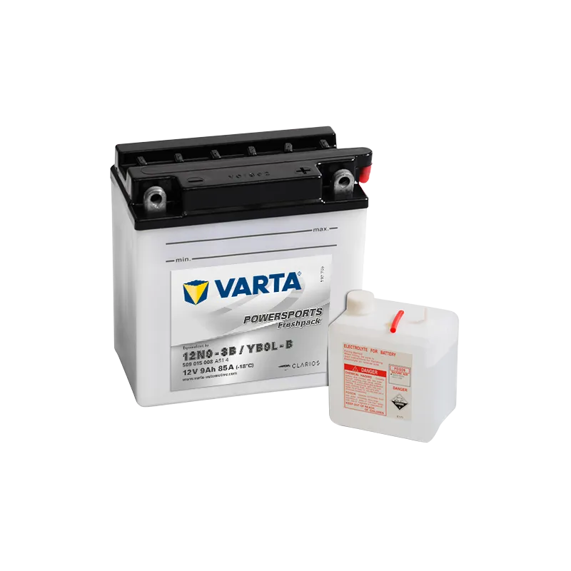 Batería Varta 12N9-3B,YB9L-B 509015008 9Ah 85A 12V Powersports Freshpack VARTA - 1