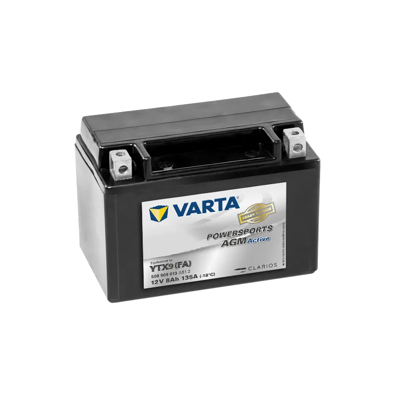 Battery Varta YTX9(FA) 508909013 8Ah 135A 12V Powersports Agm Active VARTA - 1