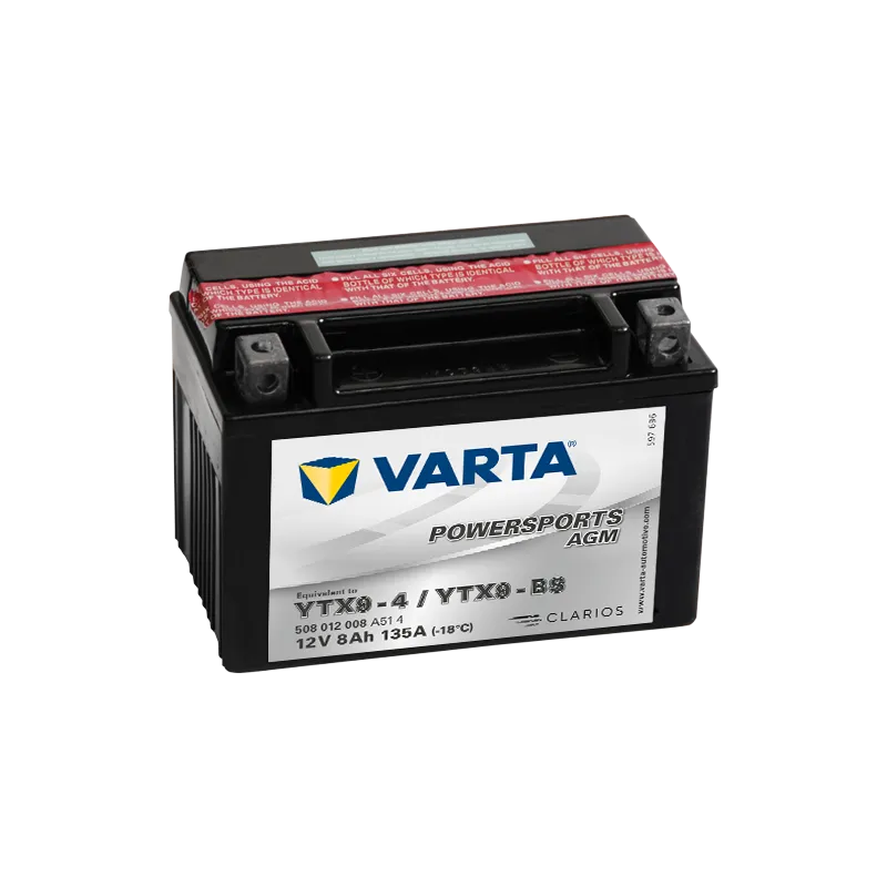 Battery Varta YTX9-4,YTX9-BS 508012008 8Ah 135A 12V Powersports Agm VARTA - 1