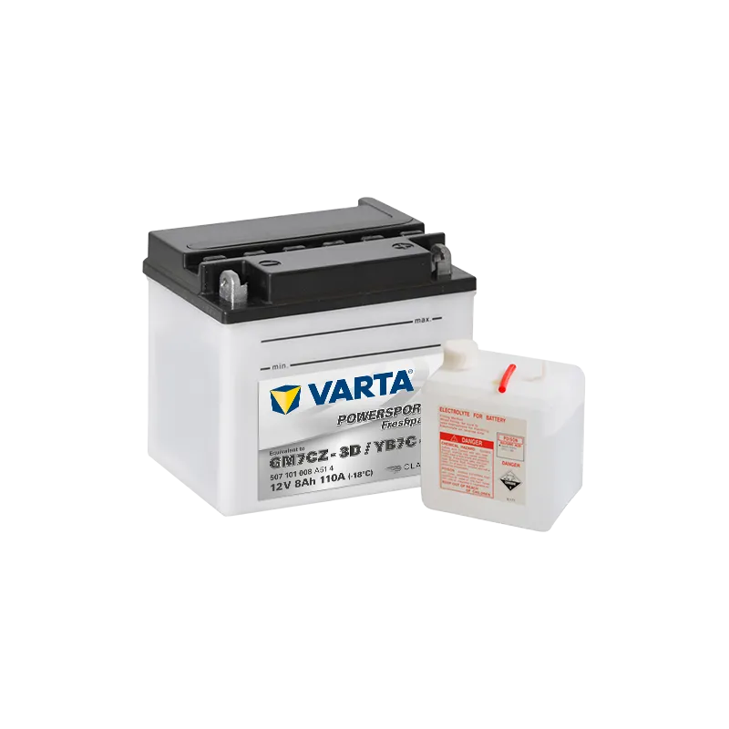 Batería Varta 507101008 8Ah 110A 12V Powersports Freshpack VARTA - 1