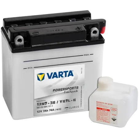 Battery Varta 12N7-3B,YB7L-B 507012004 7Ah 74A 12V Powersports Freshpack VARTA - 1