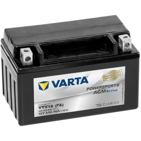Battery Varta YTX7A-4 506909009 6Ah 90A 12V Powersports Agm Active VARTA - 1