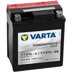 Varta YTX7L-4,YTX7L-BS 506014005. Bateria de motocicleta Varta 6Ah 12V