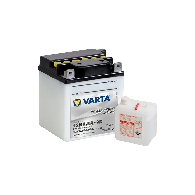 Batería Varta 12N5.5A-3B 506012004 5,5Ah 58A 12V Powersports Freshpack VARTA - 1