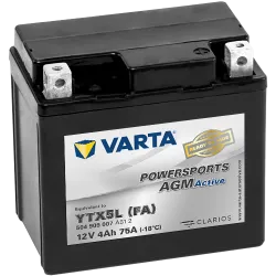 Battery Varta YTX5L-4 504909007 4Ah 75A 12V Powersports Agm Active VARTA - 1