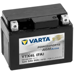 Battery Varta YTX4L-4 503909005 3Ah 50A 12V Powersports Agm Active VARTA - 1