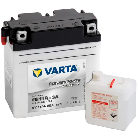 Battery Varta 6N11A-3A 012014008 11Ah 80A 6V Powersports Freshpack VARTA - 1