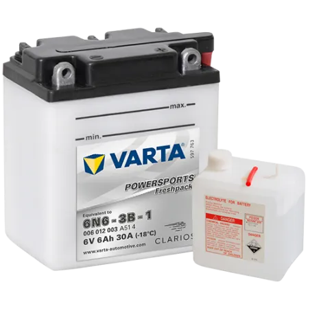 Batería Varta 6N6-3B-1 006012003 6Ah 30A 6V Powersports Freshpack VARTA - 1