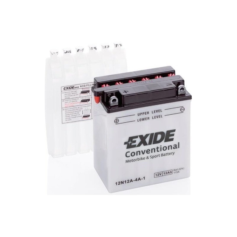Motorcycle battery Exide 12N12A-4A-1 12V 12Ah 115A - 1