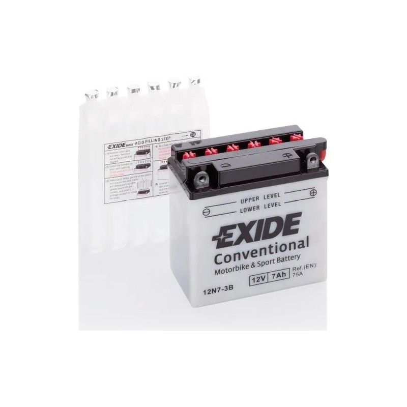 Batterie moto Exide 12N7-3B 12V 7Ah 75A - 2