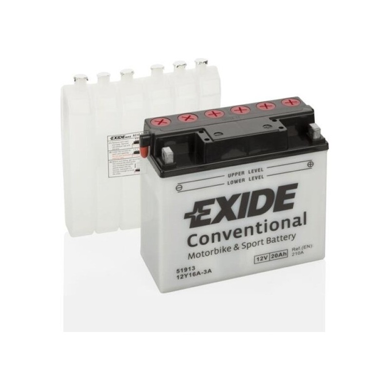 Batterie moto Exide 12Y16A-3A 12V 20Ah 210A - 1