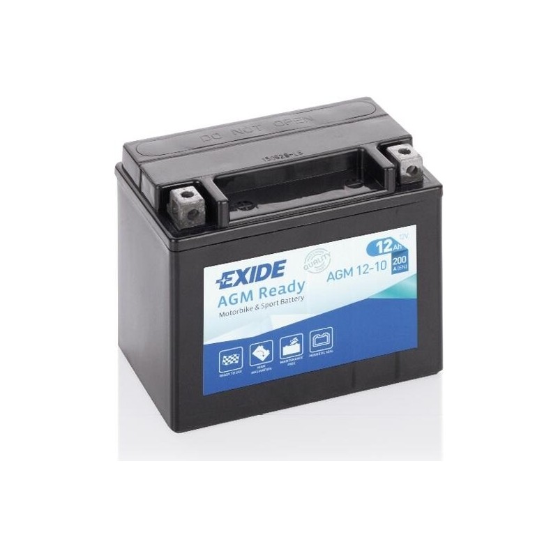 Batterie moto Exide AGM12-10 12V 10Ah 150A AGM - 1