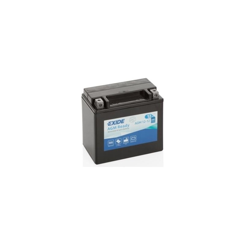 Motorcycle battery Exide AGM12-12 12V 12Ah 200A AGM - 1