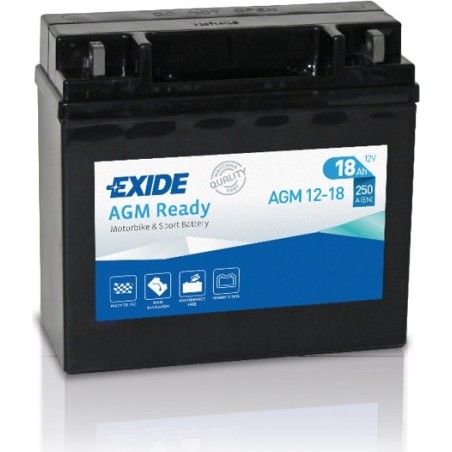 Motorradbatterie Exide AGM12-18 12V 18Ah 250A AGM - 2