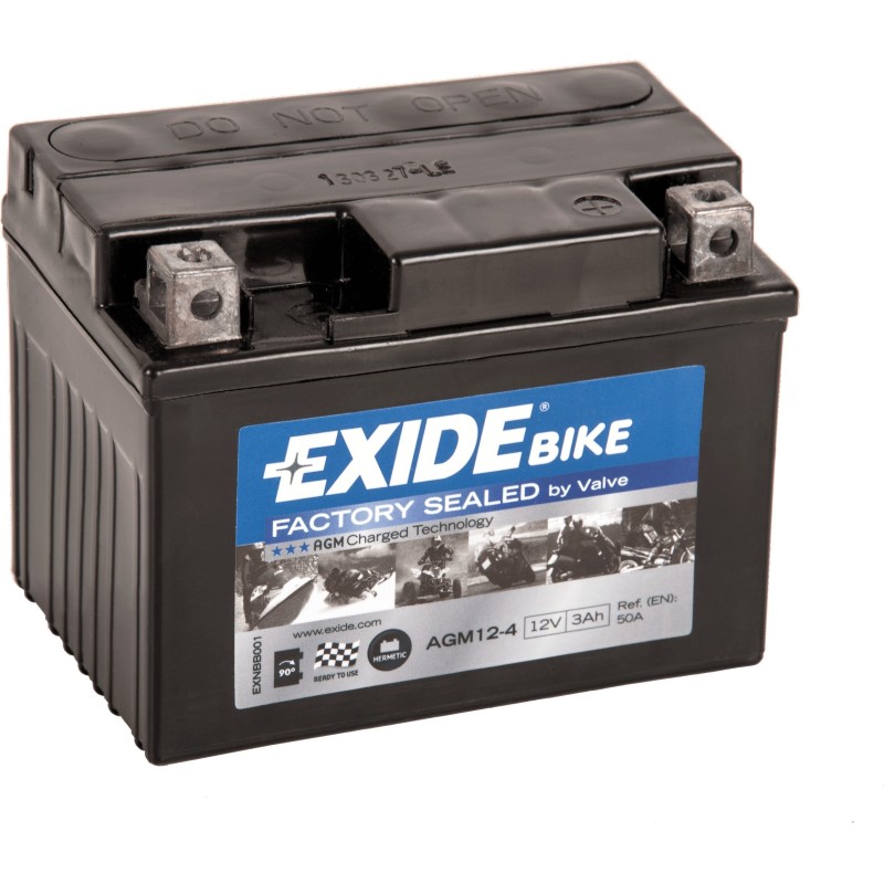 Batería de moto Exide AGM12-4 12V 3Ah 50A AGM - 2
