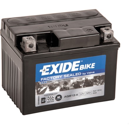 Batería de moto Exide AGM12-4 12V 3Ah 50A AGM - 2
