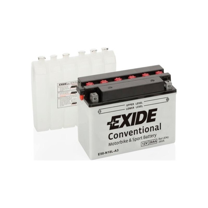 Motorradbatterie Exide E50-N18L-A3 12V 20Ah 260A - 1