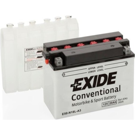 Motorradbatterie Exide E50-N18L-A3 12V 20Ah 260A - 1