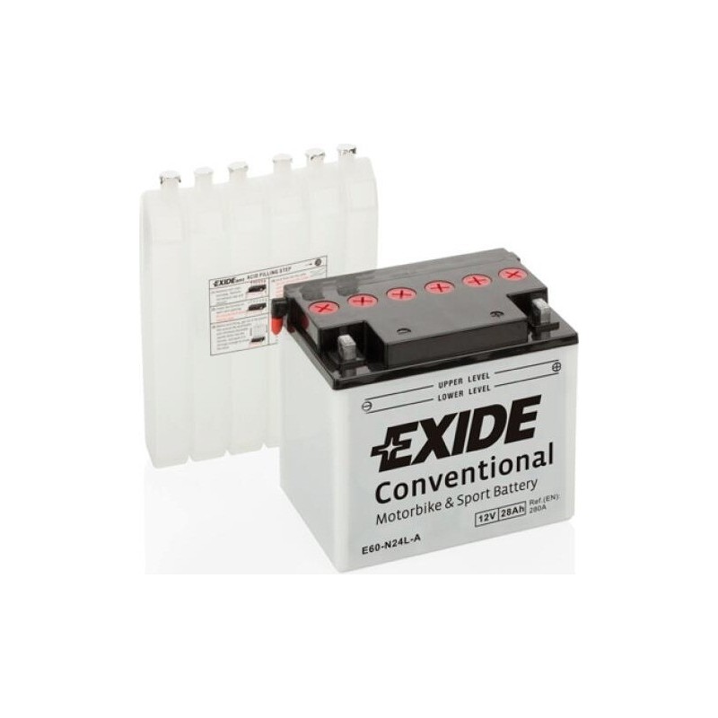 Bateria de mota Exide E60-N24L-A 12V 28Ah 280A - 1